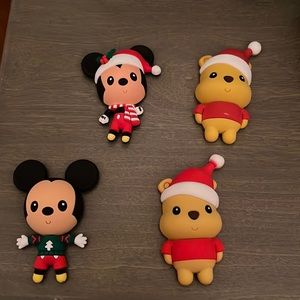 Mickey and Winnie the pooh Christmas magnets